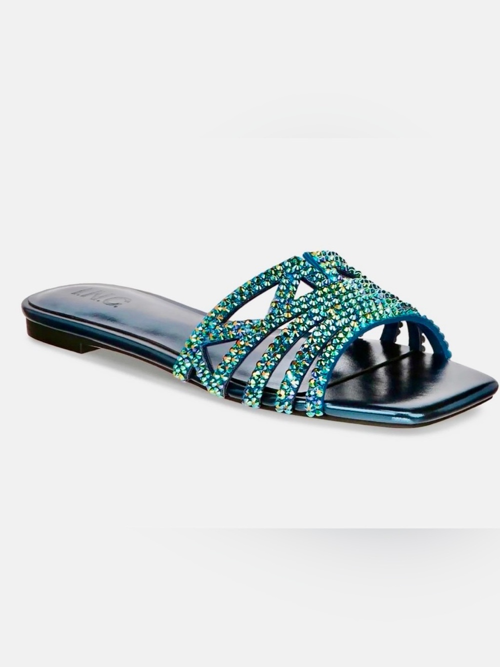 INC International Concepts Tianah Rhinestone Slip On Slide Sandals